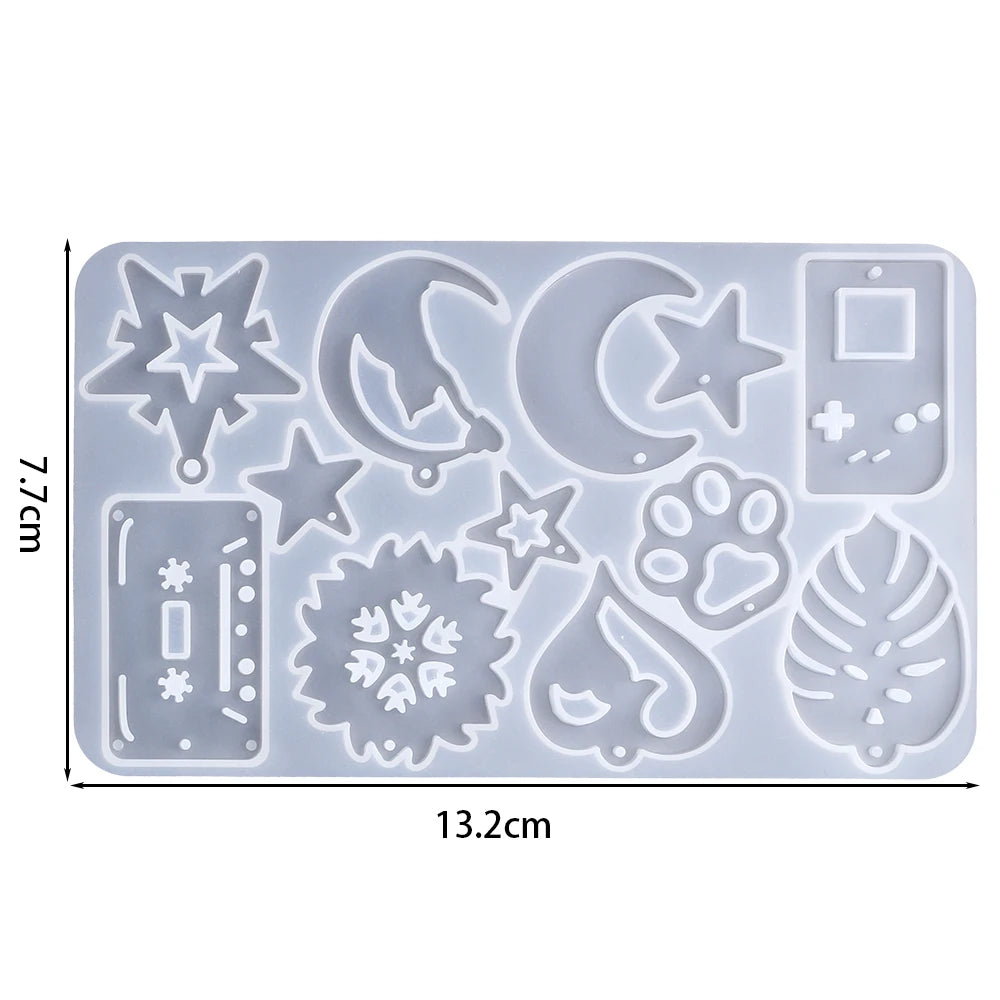 Pendant Silicone Mold Irregular Drop Earring Mold For Craft DIY Charms Necklace And Keychain Crystal Epoxy Resin Jewelry Making