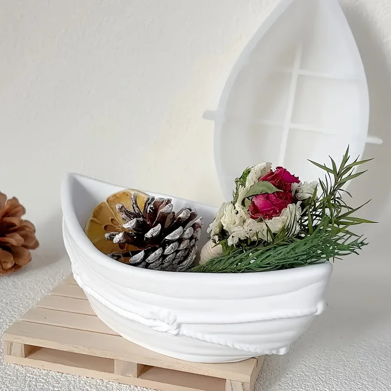 1 resin casting mold for rope knot boats, mirrors, plaster and concrete silicone molds, and flower pot making