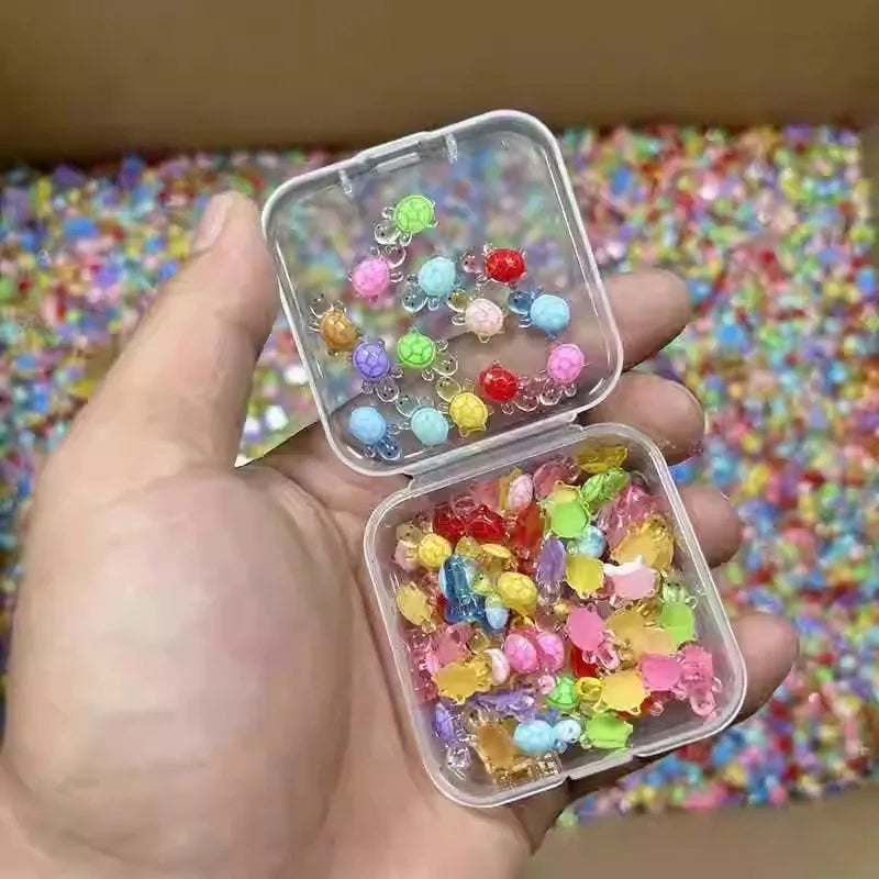 100/500 pcs Glow in The Dark Resin Turtle Figurines Cute Miniatures for Fairy Garden Micro Landscape Dollhouse Decor Crafts