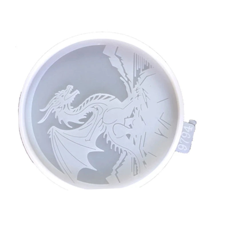 Silicone Dragon Cup Mold Smooth and Flexible Resin Epoxy Molds for Coasters Crafters' Favorite Cup Mat Moulds