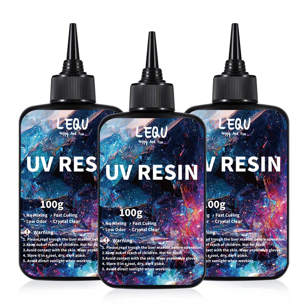 100g UV Resin Clear,Hard,Upgraded Crystal Clear Epoxy Resin Up Premixed UV Cure Resin for Craft Jewelry Making
