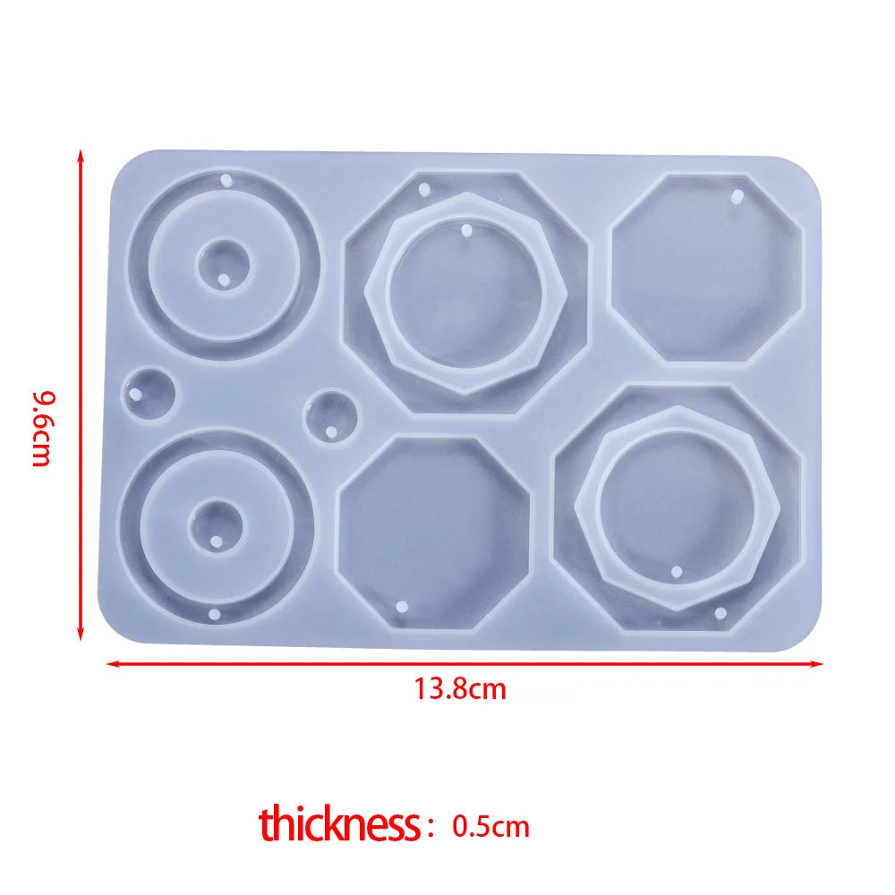 Pendant Silicone Mold Irregular Drop Earring Mold For Craft DIY Charms Necklace And Keychain Crystal Epoxy Resin Jewelry Making