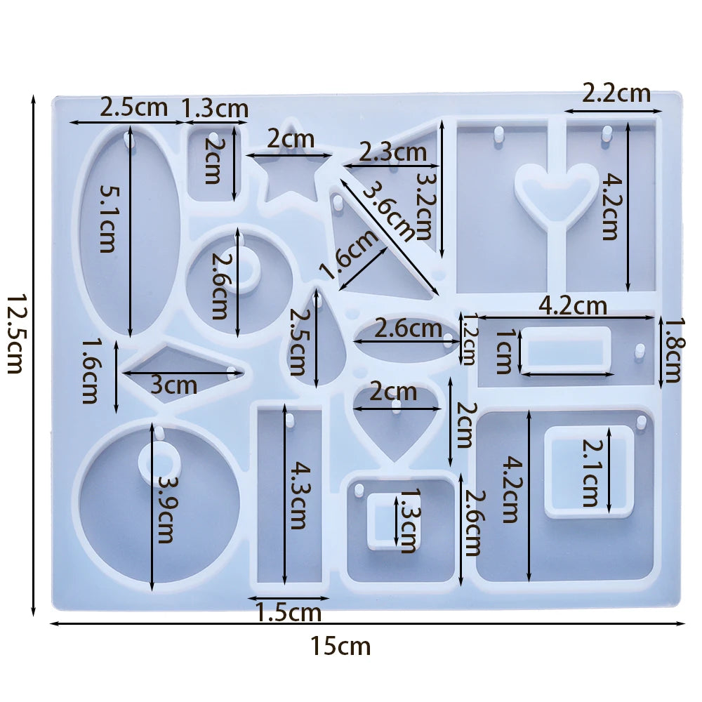 Pendant Silicone Mold Irregular Drop Earring Mold For Craft DIY Charms Necklace And Keychain Crystal Epoxy Resin Jewelry Making
