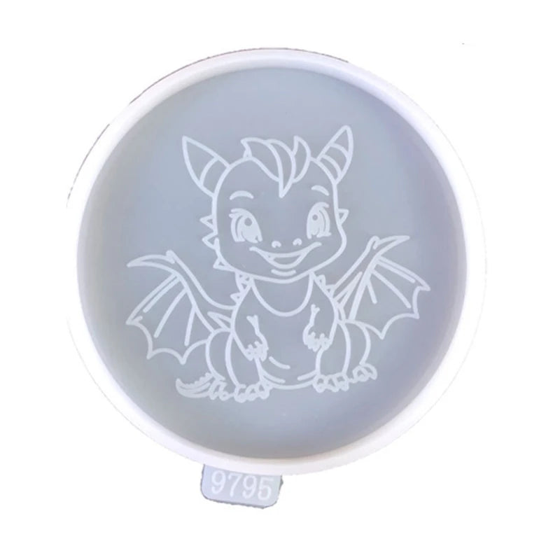 Silicone Dragon Cup Mold Smooth and Flexible Resin Epoxy Molds for Coasters Crafters' Favorite Cup Mat Moulds