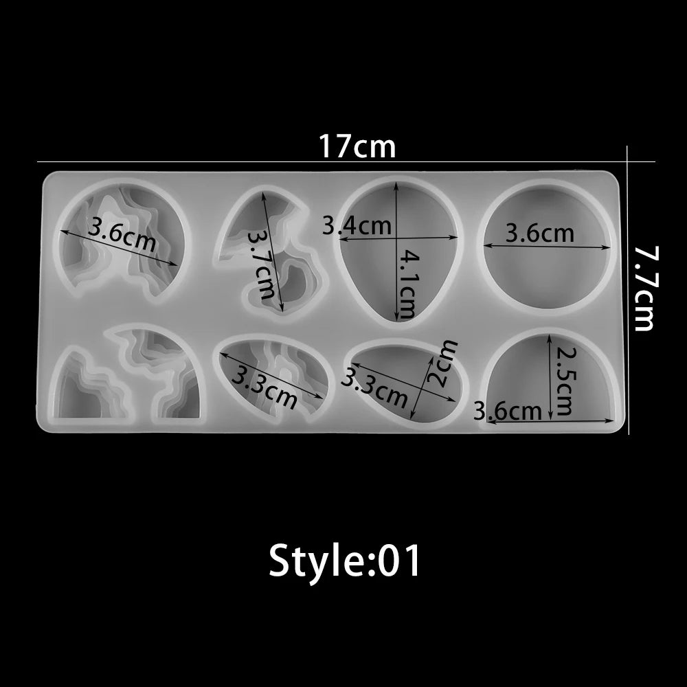 Pendant Silicone Mold Irregular Drop Earring Mold For Craft DIY Charms Necklace And Keychain Crystal Epoxy Resin Jewelry Making