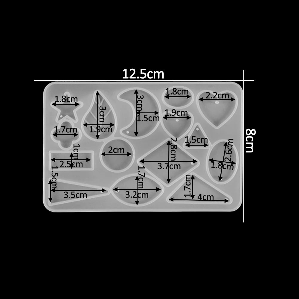 Pendant Silicone Mold Irregular Drop Earring Mold For Craft DIY Charms Necklace And Keychain Crystal Epoxy Resin Jewelry Making