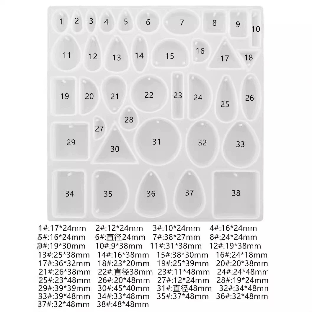 Resin Jewelry Molds for Casting Silicone Molds for Epoxy Resin Pendant Mold for DIY Gem Cabochon Earring Necklace Jewelry Making