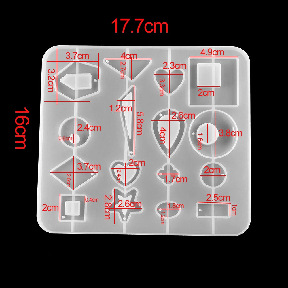 Pendant Silicone Mold Irregular Drop Earring Mold For Craft DIY Charms Necklace And Keychain Crystal Epoxy Resin Jewelry Making