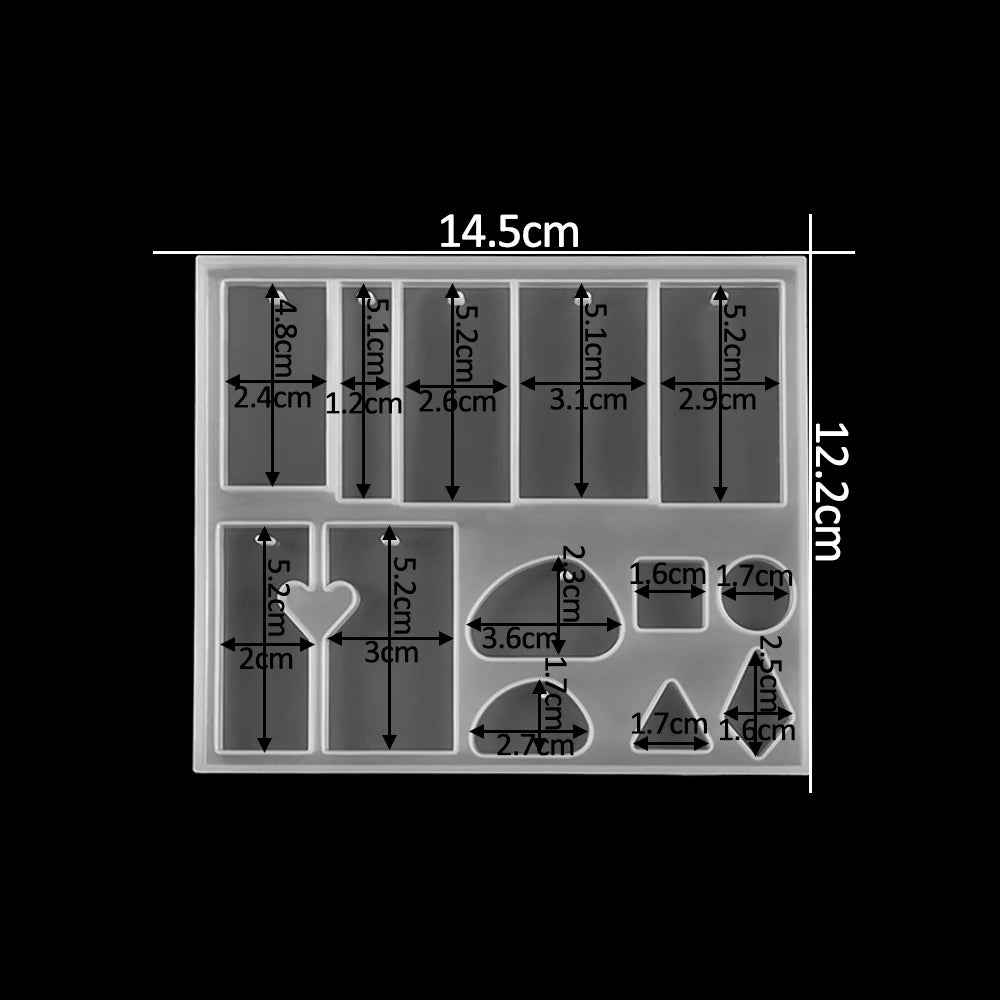 Pendant Silicone Mold Irregular Drop Earring Mold For Craft DIY Charms Necklace And Keychain Crystal Epoxy Resin Jewelry Making