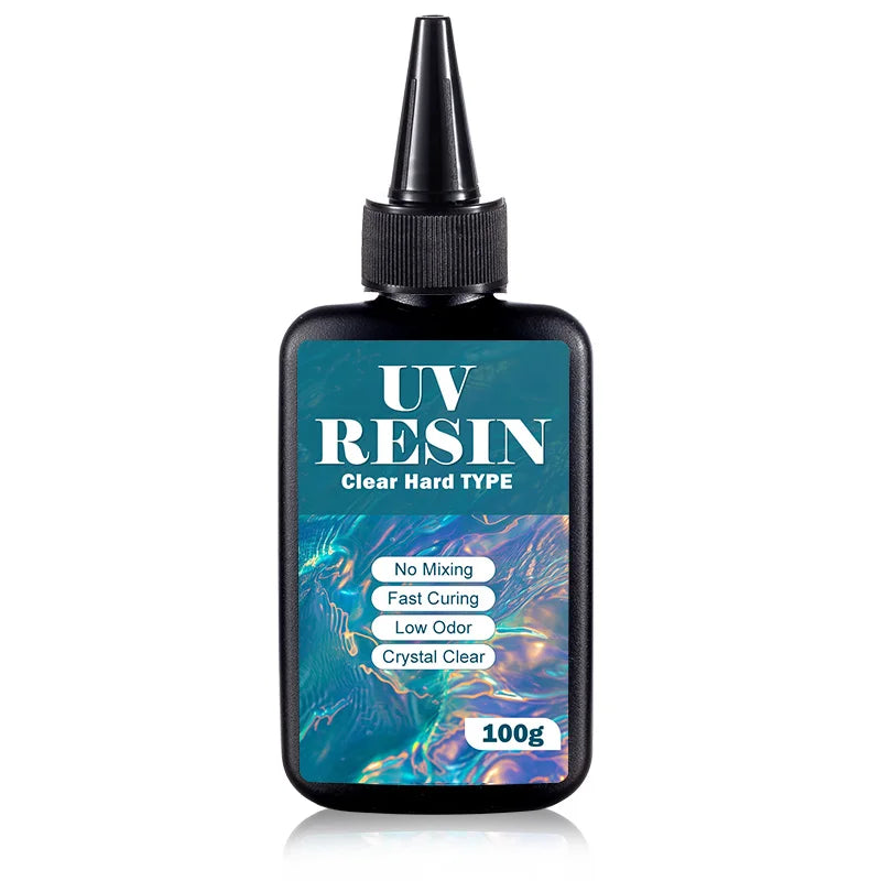 UV Resin Kit with Light Upgraded Hard Type Crystal Clear Ultraviolet Curing UV Resin for Craft DIY Jewelry Making Molds Casting