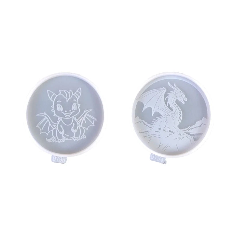 Silicone Dragon Cup Mold Smooth and Flexible Resin Epoxy Molds for Coasters Crafters' Favorite Cup Mat Moulds