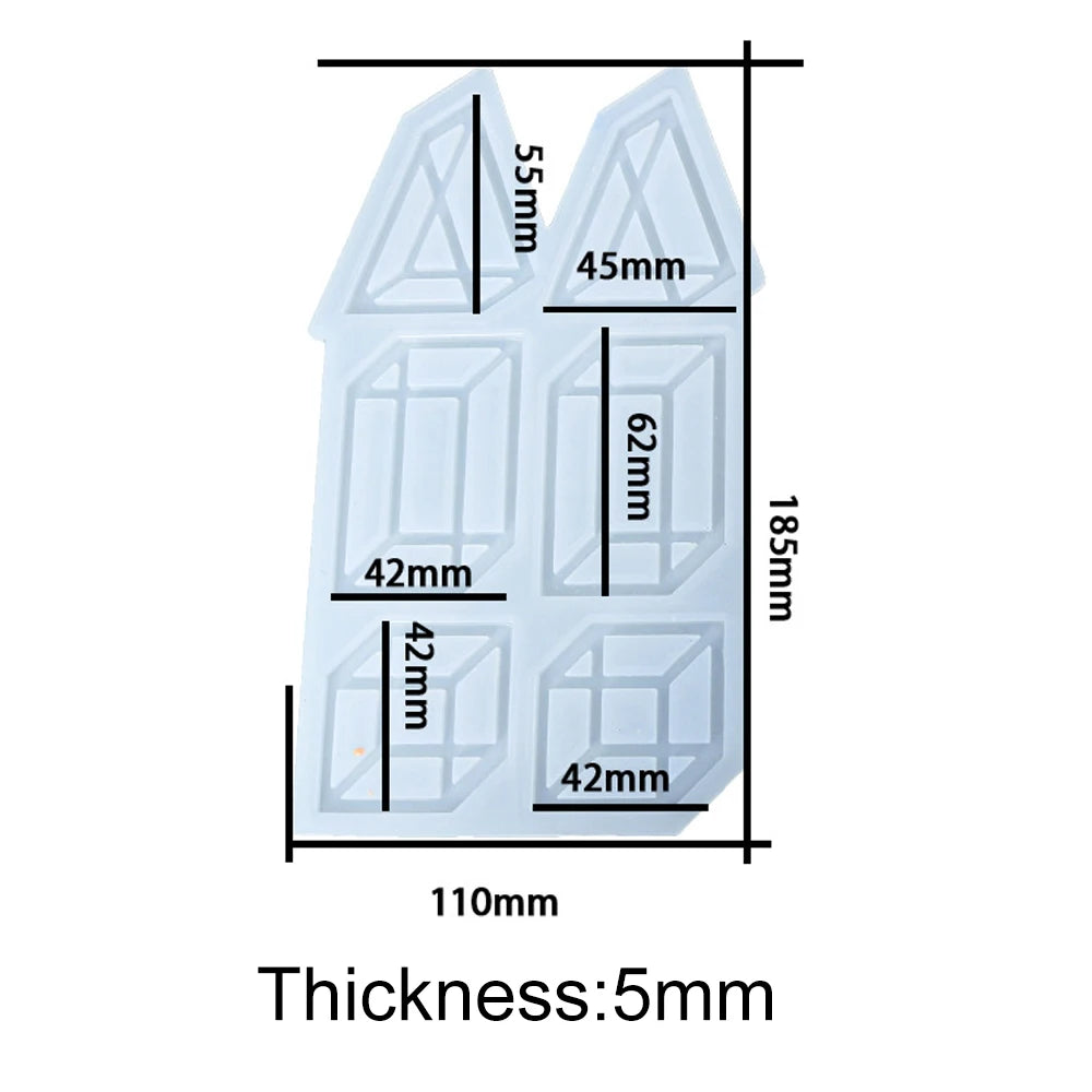 Pendant Silicone Mold Irregular Drop Earring Mold For Craft DIY Charms Necklace And Keychain Crystal Epoxy Resin Jewelry Making