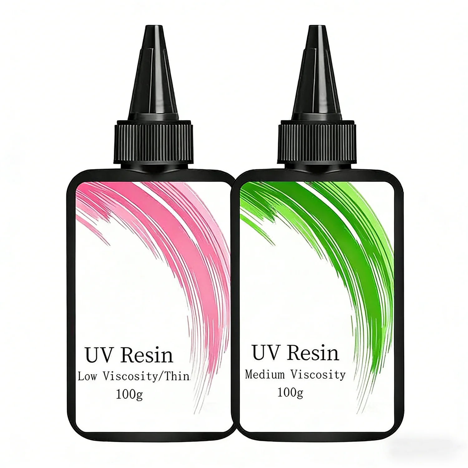 100g Medium Low High Viscosity UV Resin Glue, rigid ultraviolet transparent UV resin, fast curing UV light curing resin glue for