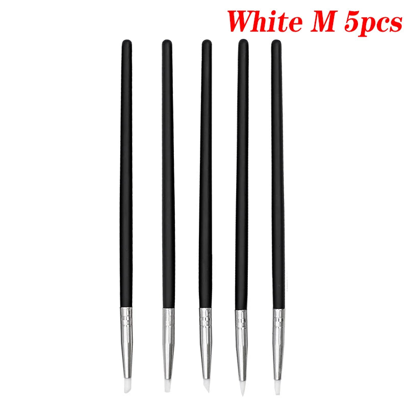 5Pcs Dental Resin Silicone Shaping Pen Brush Art Brush Dentistry Composite Cement Porcelain Teeth Shaping DIY Drawing Tool