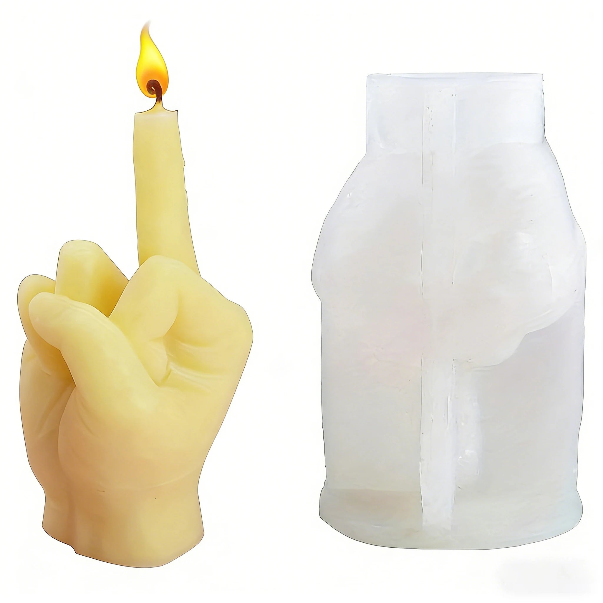 Resin silicone mold for finger ornaments, used for making candles, scented candles, desktop statues, and interior decorations