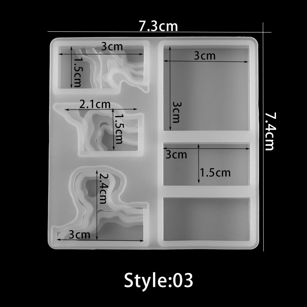 Pendant Silicone Mold Irregular Drop Earring Mold For Craft DIY Charms Necklace And Keychain Crystal Epoxy Resin Jewelry Making