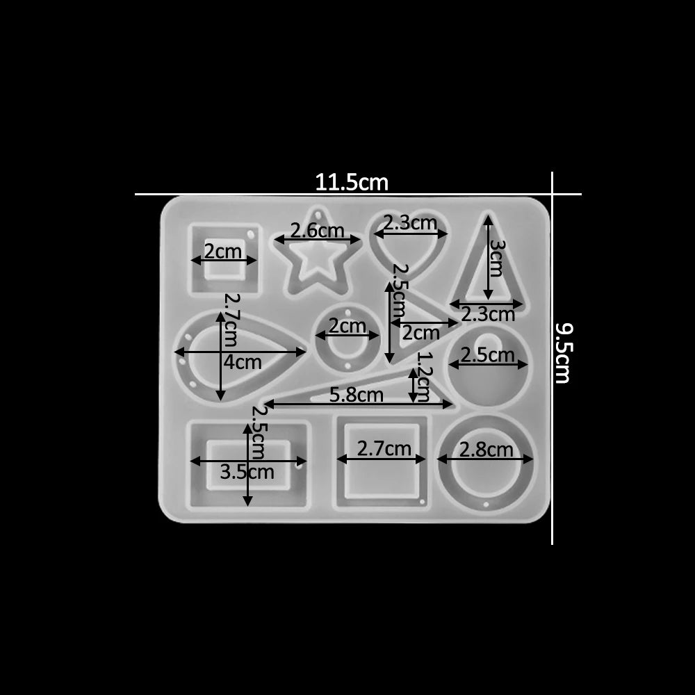 Pendant Silicone Mold Irregular Drop Earring Mold For Craft DIY Charms Necklace And Keychain Crystal Epoxy Resin Jewelry Making