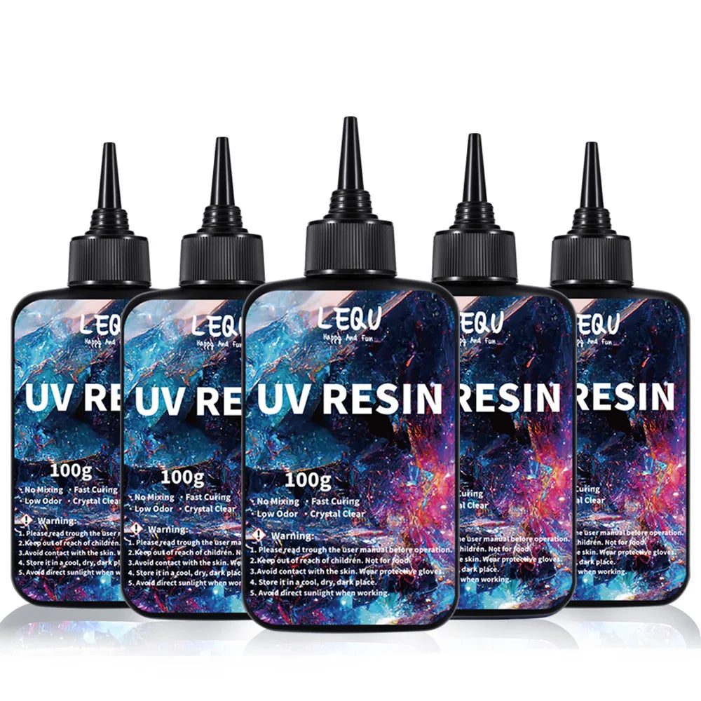 100g UV Resin Clear,Hard,Upgraded Crystal Clear Epoxy Resin Up Premixed UV Cure Resin for Craft Jewelry Making