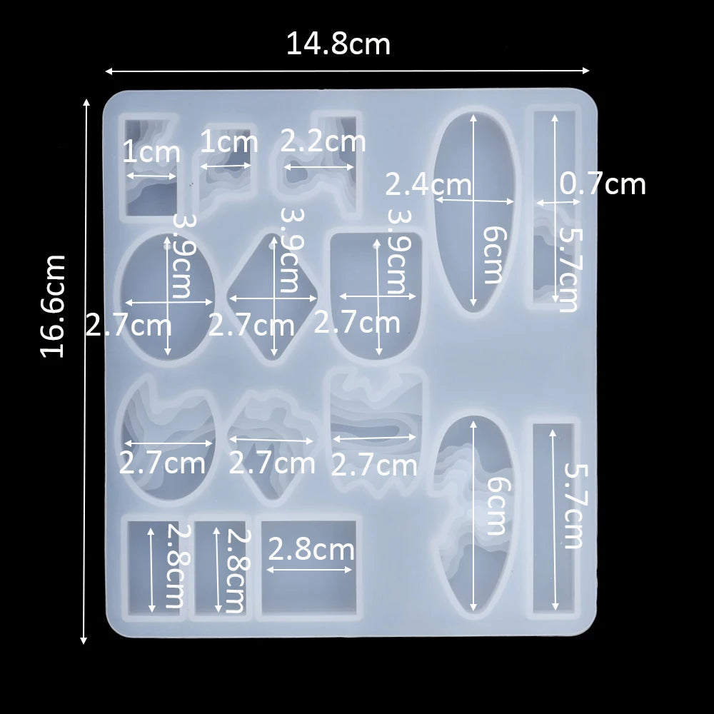 Pendant Silicone Mold Irregular Drop Earring Mold For Craft DIY Charms Necklace And Keychain Crystal Epoxy Resin Jewelry Making