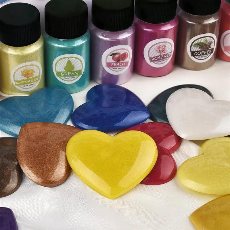 6/24/30Pcs-Set Epoxy Resin Dye Mica Powder Powdered Pigments Set Resin Mica Pearlescent Resin Pearl Box-Packed Micas Colorants