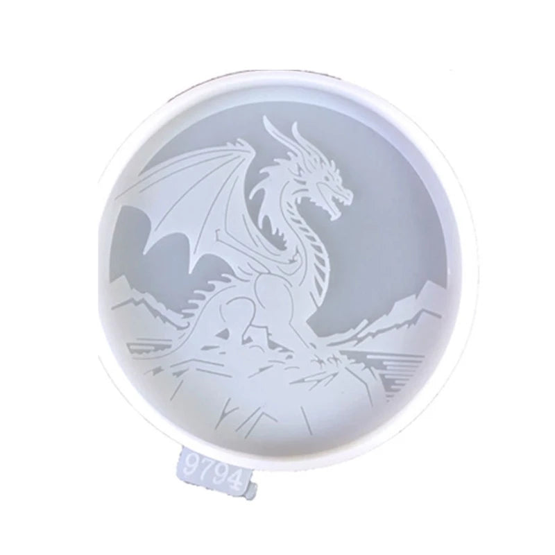 Silicone Dragon Cup Mold Smooth and Flexible Resin Epoxy Molds for Coasters Crafters' Favorite Cup Mat Moulds