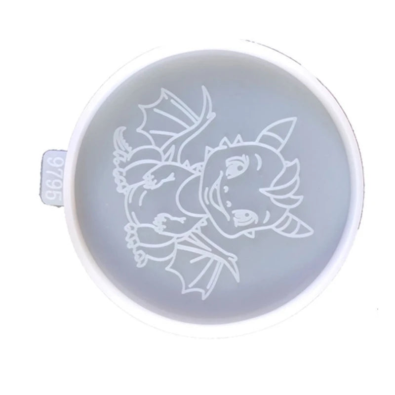 Silicone Dragon Cup Mold Smooth and Flexible Resin Epoxy Molds for Coasters Crafters' Favorite Cup Mat Moulds