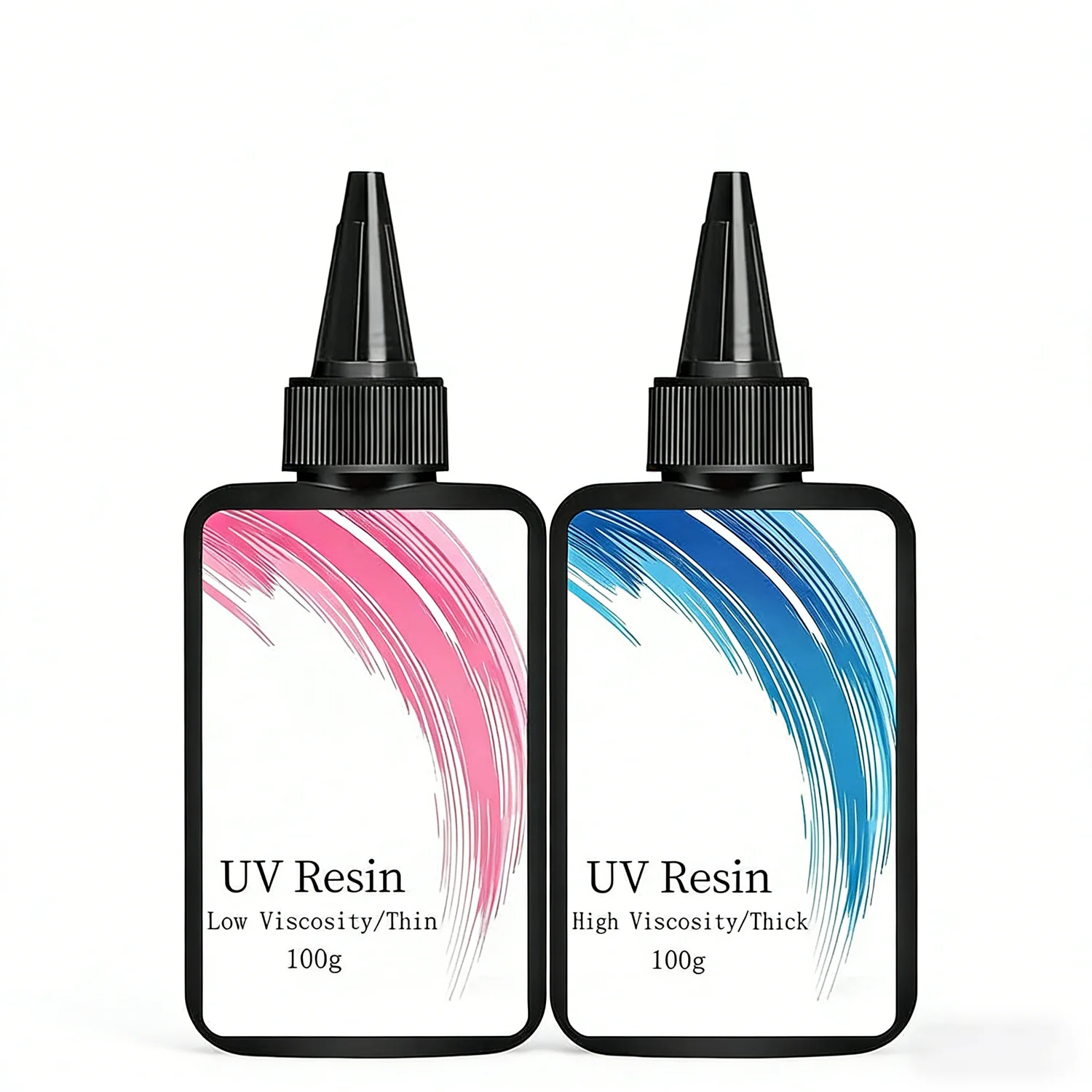 100g Medium Low High Viscosity UV Resin Glue, rigid ultraviolet transparent UV resin, fast curing UV light curing resin glue for