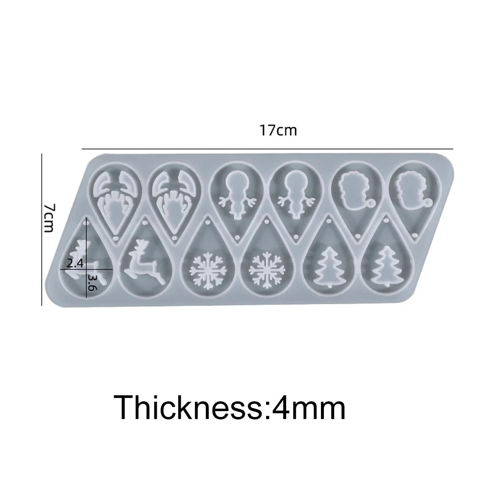 Pendant Silicone Mold Irregular Drop Earring Mold For Craft DIY Charms Necklace And Keychain Crystal Epoxy Resin Jewelry Making