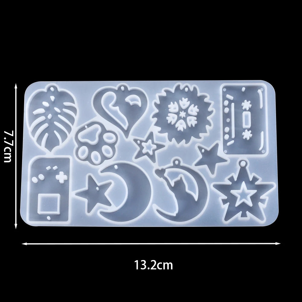 Pendant Silicone Mold Irregular Drop Earring Mold For Craft DIY Charms Necklace And Keychain Crystal Epoxy Resin Jewelry Making