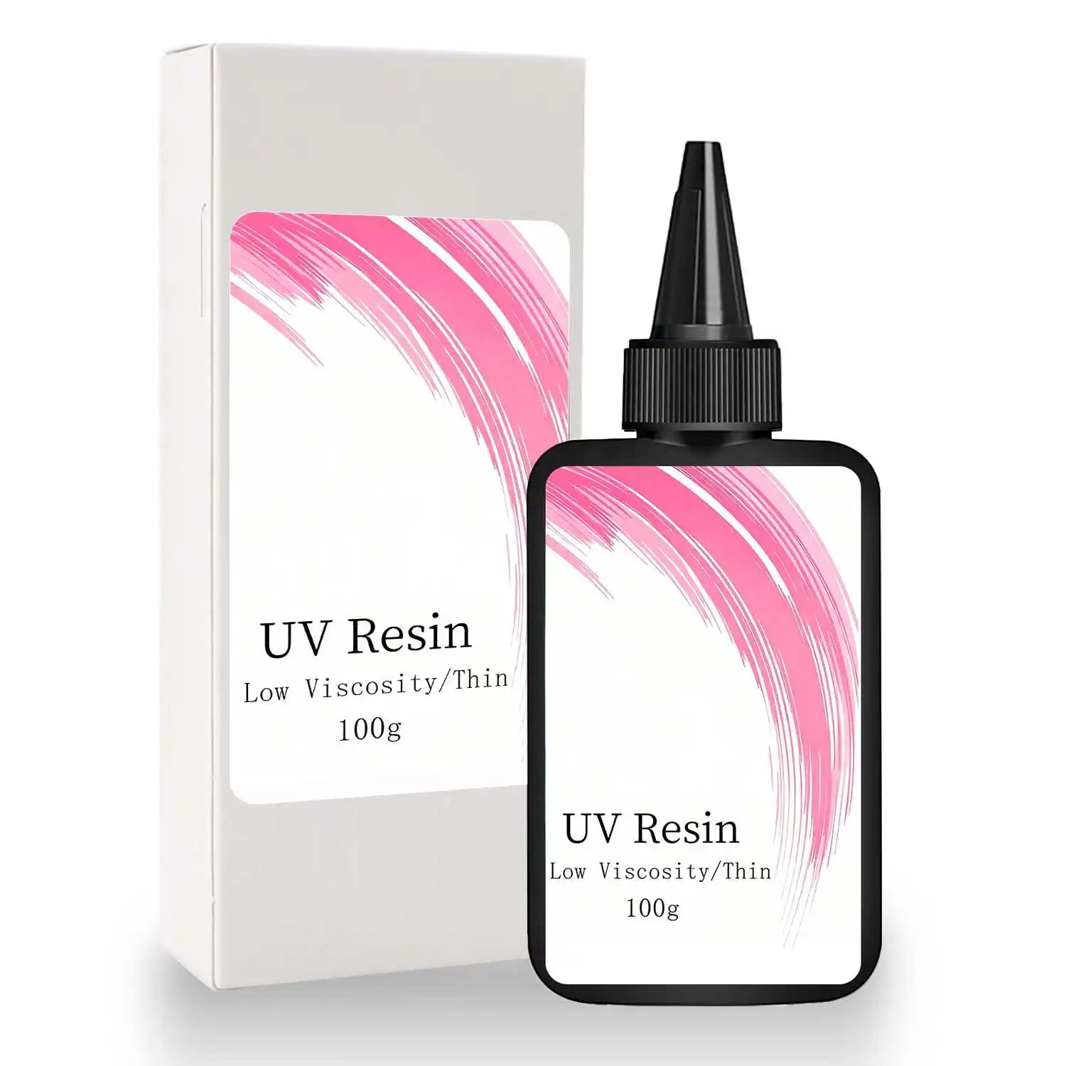 100g Medium Low High Viscosity UV Resin Glue, rigid ultraviolet transparent UV resin, fast curing UV light curing resin glue for