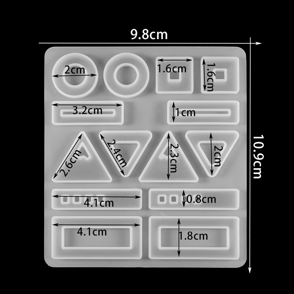 Pendant Silicone Mold Irregular Drop Earring Mold For Craft DIY Charms Necklace And Keychain Crystal Epoxy Resin Jewelry Making