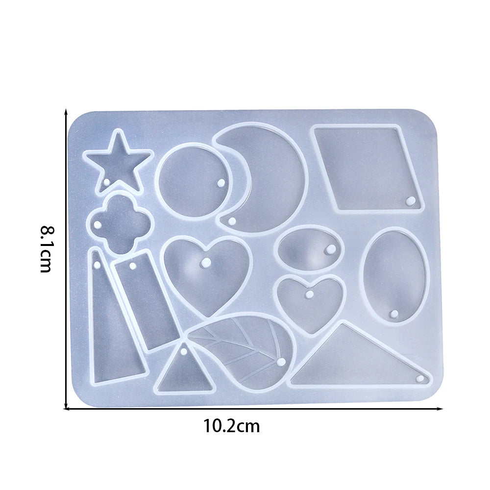 Pendant Silicone Mold Irregular Drop Earring Mold For Craft DIY Charms Necklace And Keychain Crystal Epoxy Resin Jewelry Making