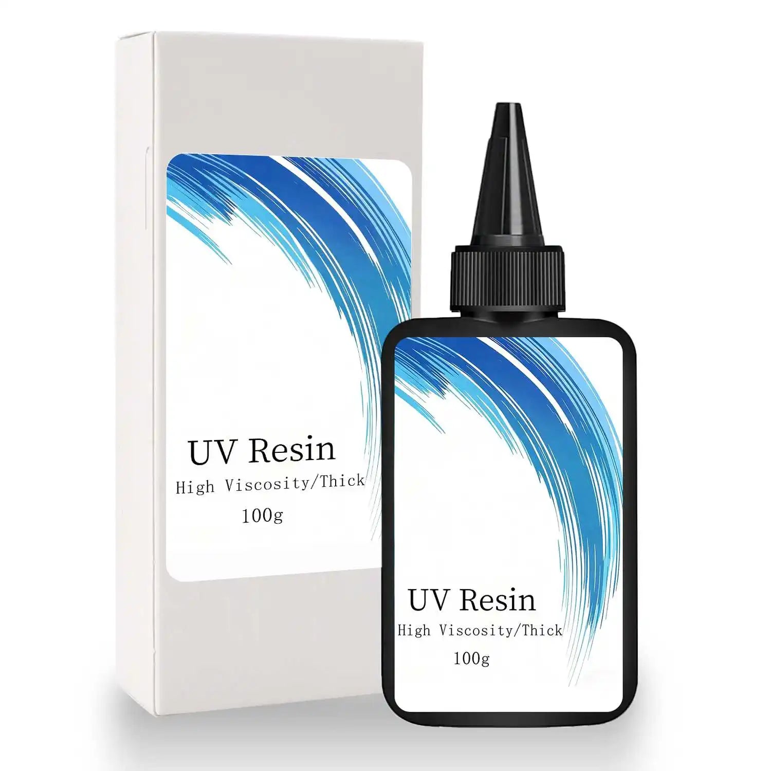 100g Medium Low High Viscosity UV Resin Glue, rigid ultraviolet transparent UV resin, fast curing UV light curing resin glue for