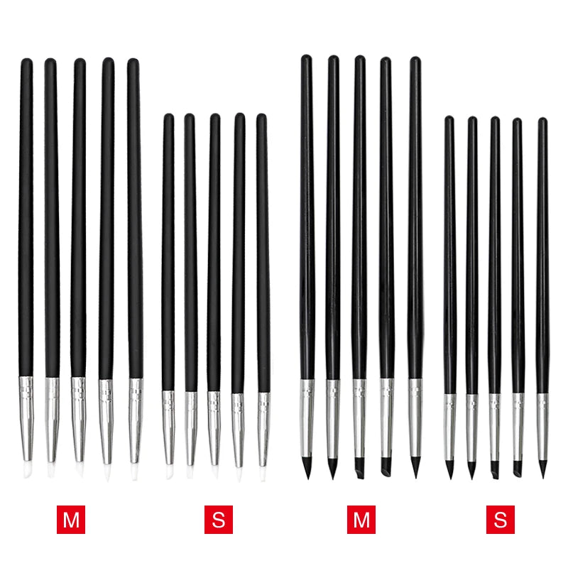 5Pcs Dental Resin Silicone Shaping Pen Brush Art Brush Dentistry Composite Cement Porcelain Teeth Shaping DIY Drawing Tool