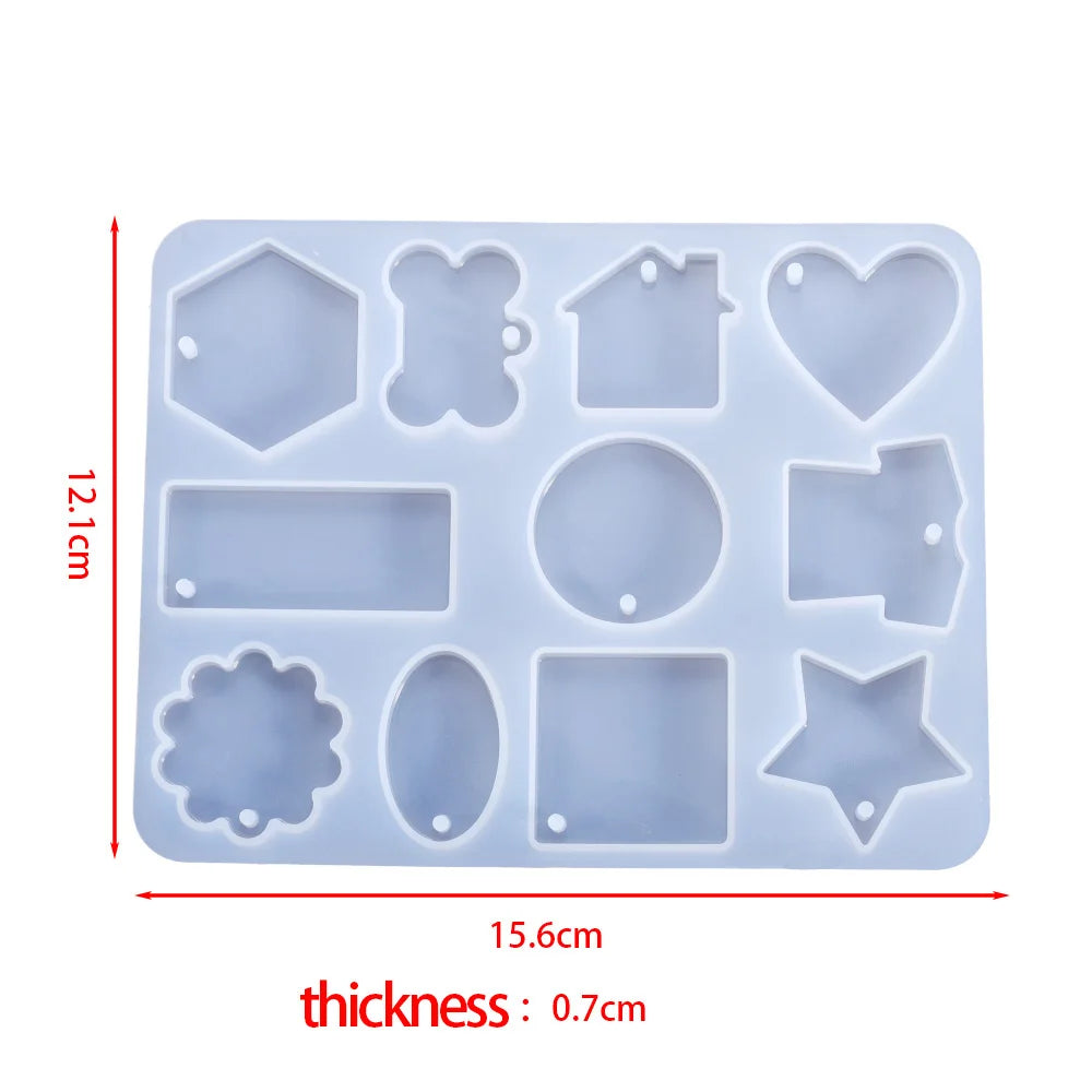 Pendant Silicone Mold Irregular Drop Earring Mold For Craft DIY Charms Necklace And Keychain Crystal Epoxy Resin Jewelry Making