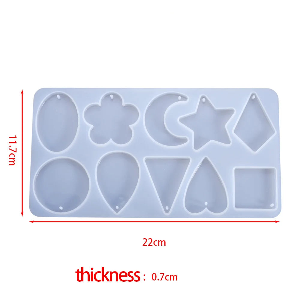 Pendant Silicone Mold Irregular Drop Earring Mold For Craft DIY Charms Necklace And Keychain Crystal Epoxy Resin Jewelry Making