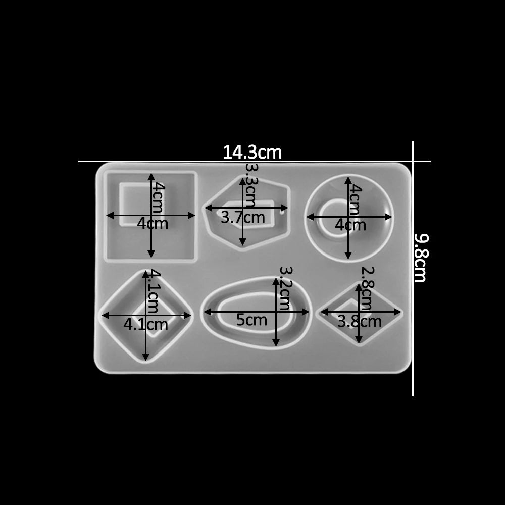Pendant Silicone Mold Irregular Drop Earring Mold For Craft DIY Charms Necklace And Keychain Crystal Epoxy Resin Jewelry Making