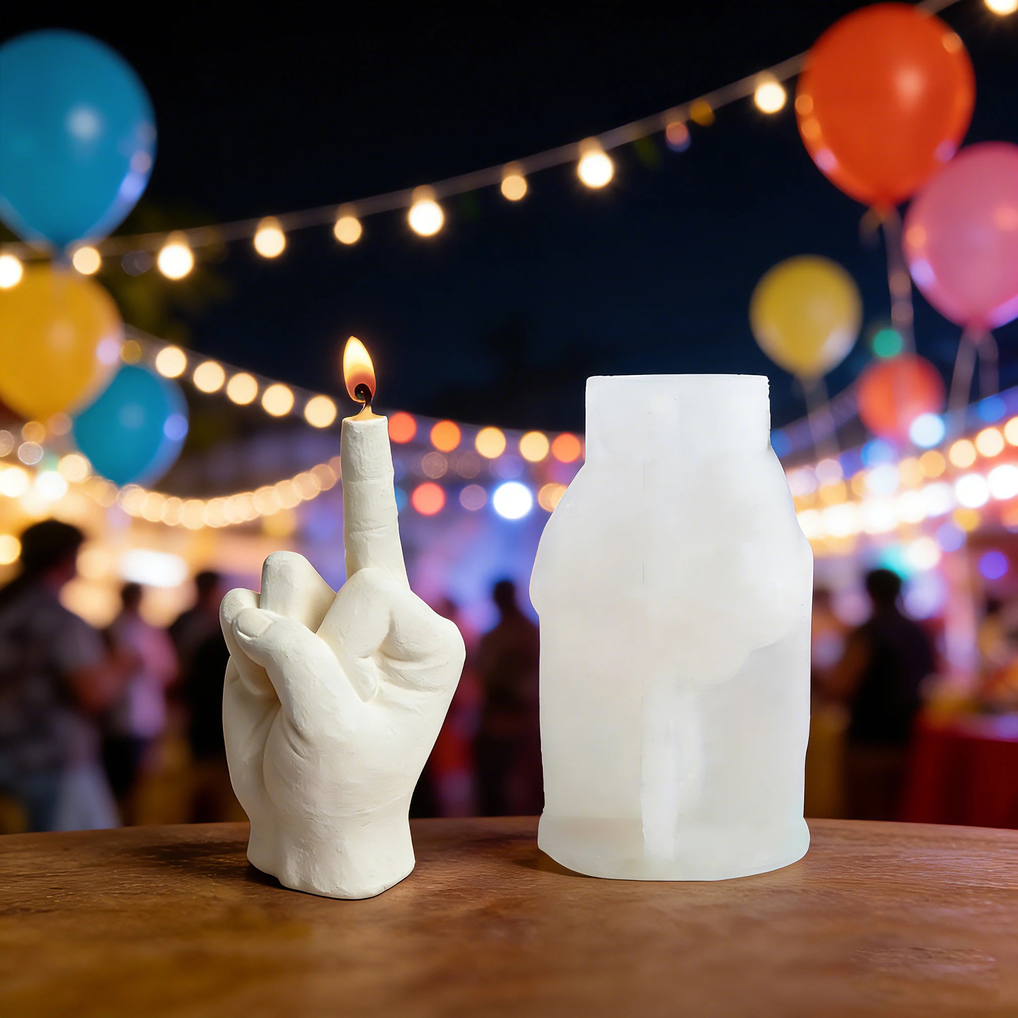 Resin silicone mold for finger ornaments, used for making candles, scented candles, desktop statues, and interior decorations