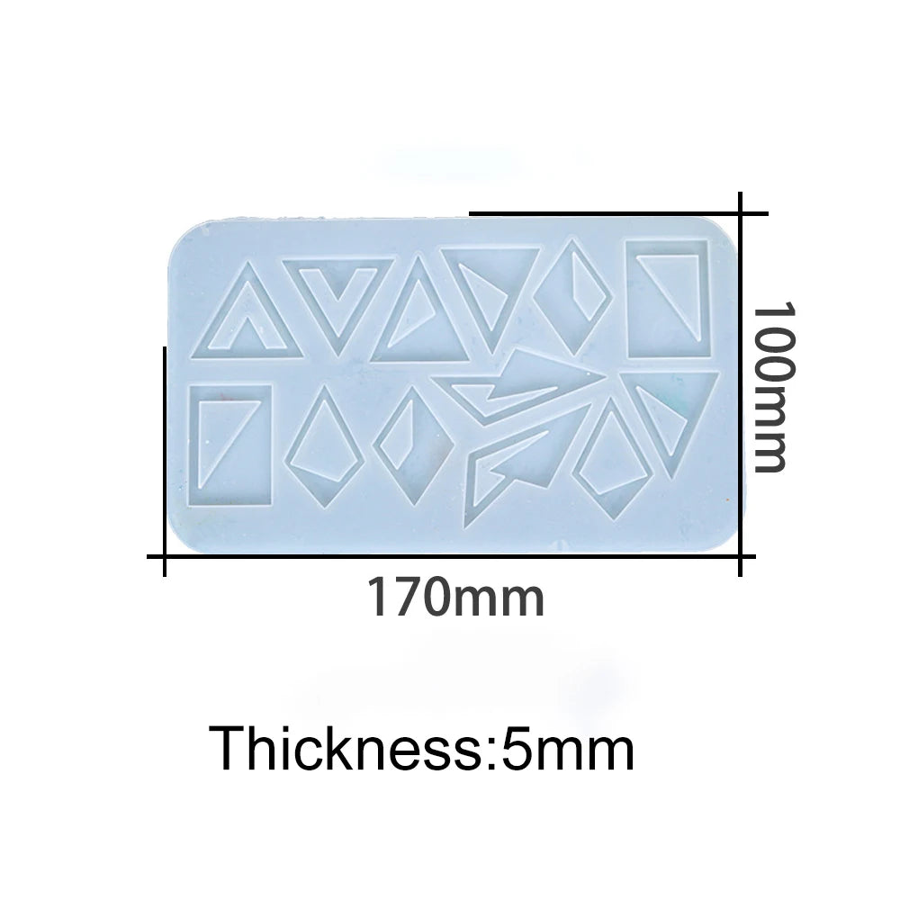 Pendant Silicone Mold Irregular Drop Earring Mold For Craft DIY Charms Necklace And Keychain Crystal Epoxy Resin Jewelry Making