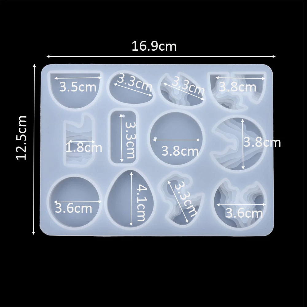 Pendant Silicone Mold Irregular Drop Earring Mold For Craft DIY Charms Necklace And Keychain Crystal Epoxy Resin Jewelry Making