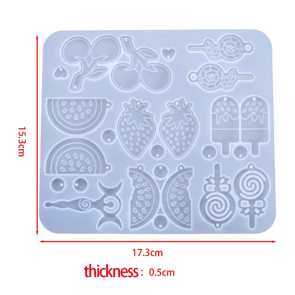 Pendant Silicone Mold Irregular Drop Earring Mold For Craft DIY Charms Necklace And Keychain Crystal Epoxy Resin Jewelry Making