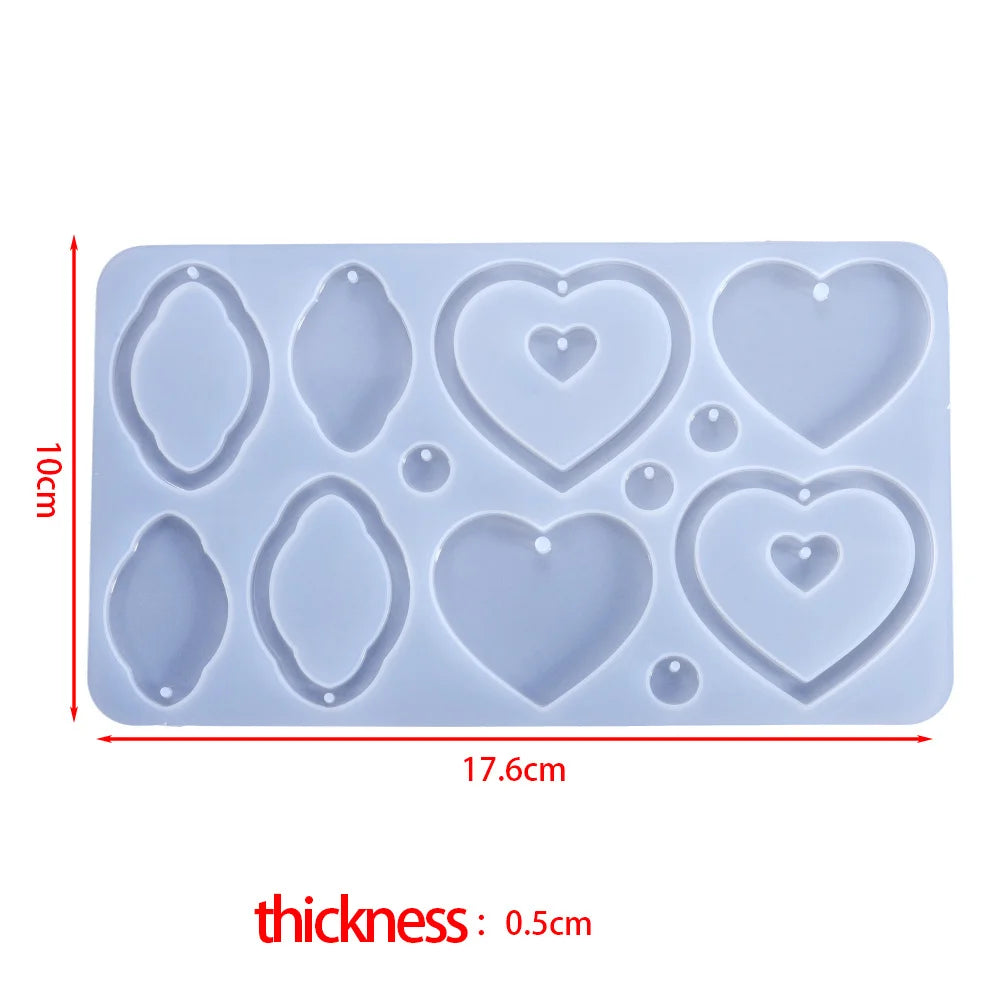 Pendant Silicone Mold Irregular Drop Earring Mold For Craft DIY Charms Necklace And Keychain Crystal Epoxy Resin Jewelry Making