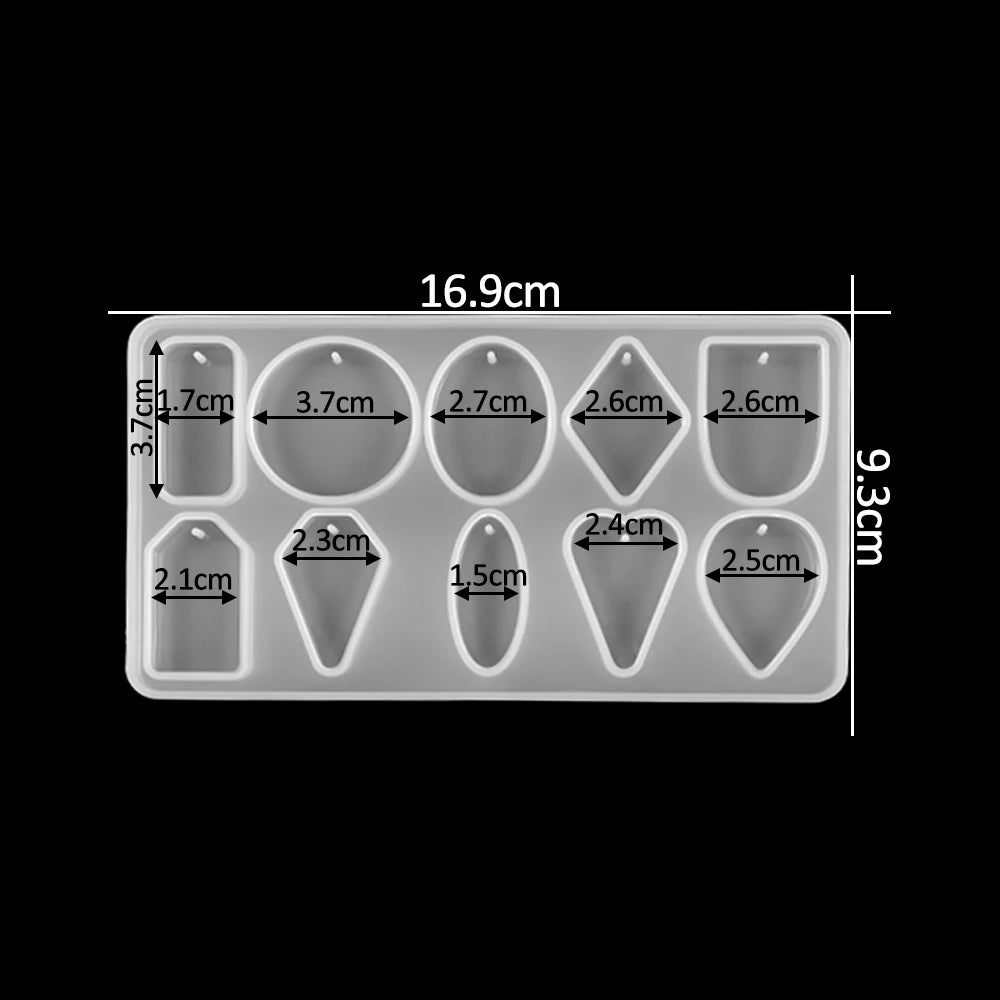 Pendant Silicone Mold Irregular Drop Earring Mold For Craft DIY Charms Necklace And Keychain Crystal Epoxy Resin Jewelry Making