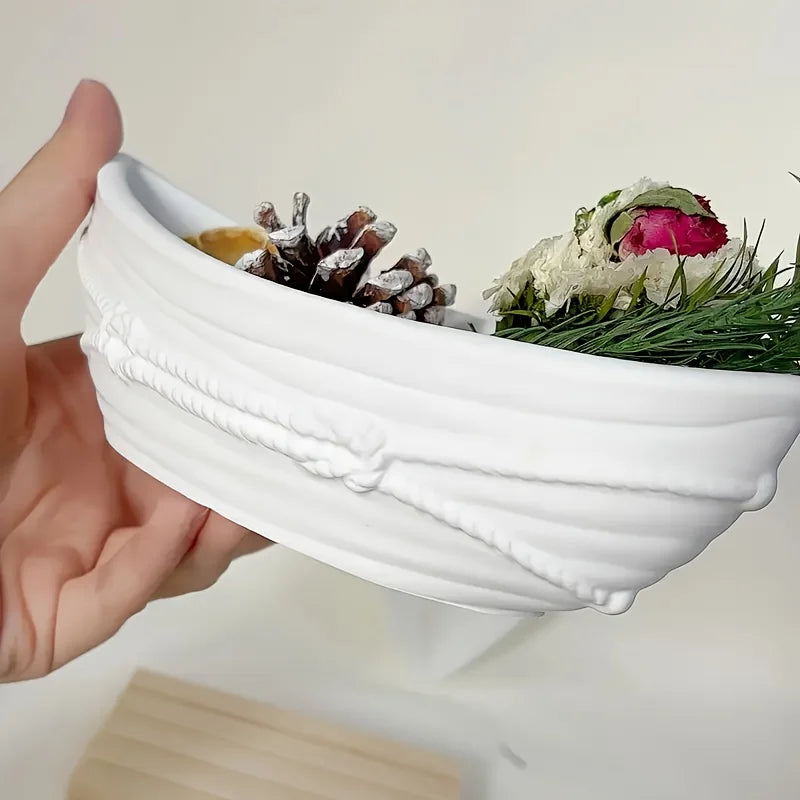 1 resin casting mold for rope knot boats, mirrors, plaster and concrete silicone molds, and flower pot making