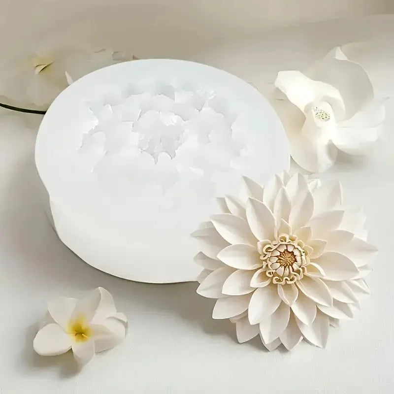 1Resin Flower Mold，Elegant Lotus Silicone Mold，Suitable for gift decoration - Suitable for resin、Clay and Resin Art - Exquisite