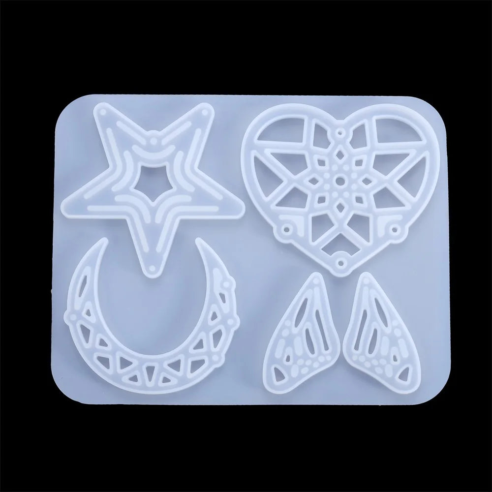 Pendant Silicone Mold Irregular Drop Earring Mold For Craft DIY Charms Necklace And Keychain Crystal Epoxy Resin Jewelry Making